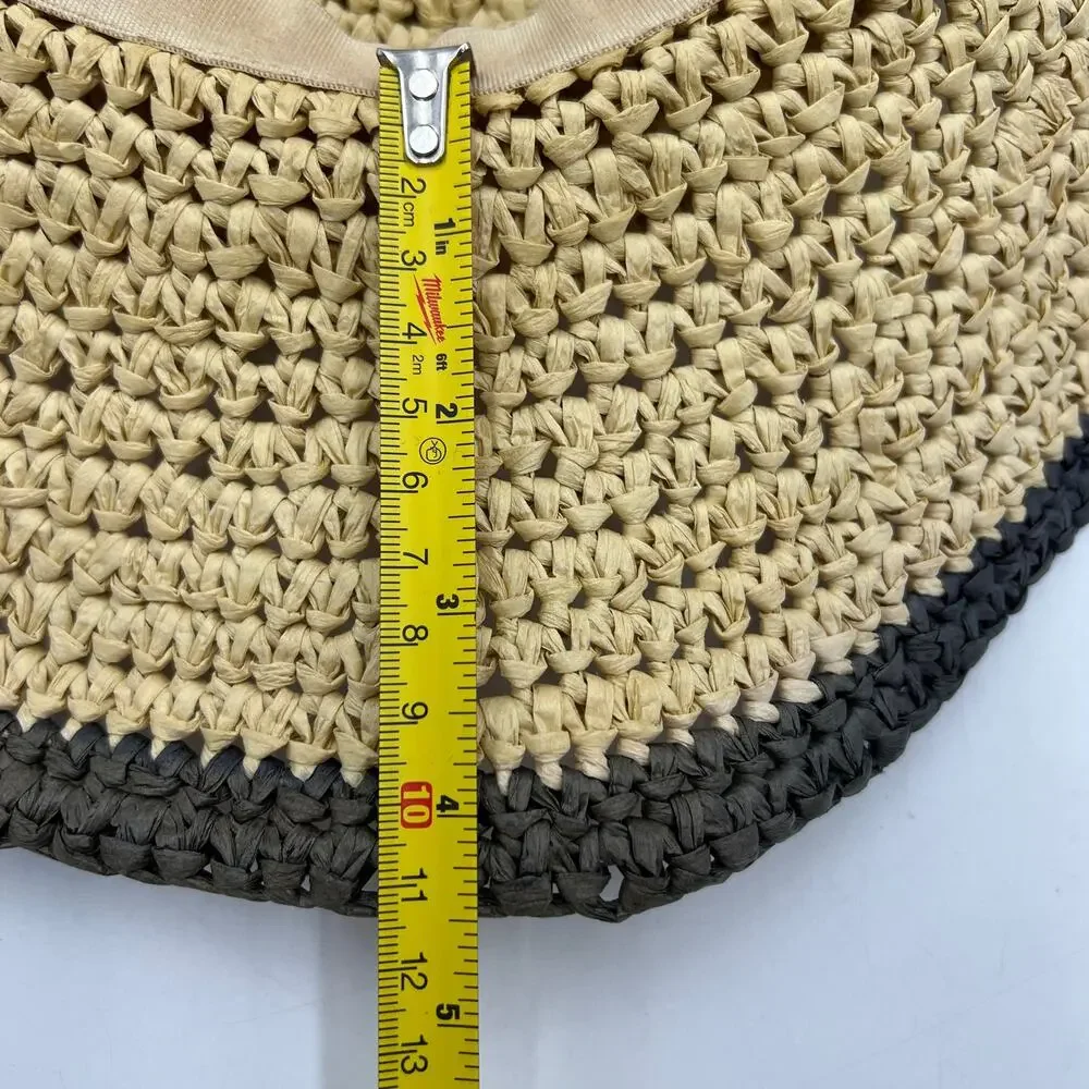 J. Crew Straw Crochet Floppy Hat C8129
